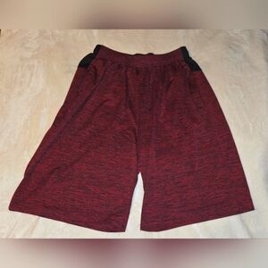 Men's Reset athletic red shorts, size M